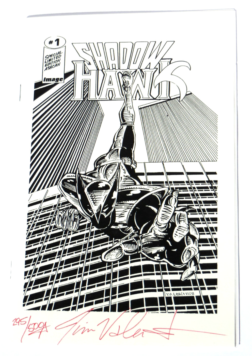 Shadowhawk Ashcan Edition #1 Signed by Jim Valentino (Image, 1992) 292/500 NM
