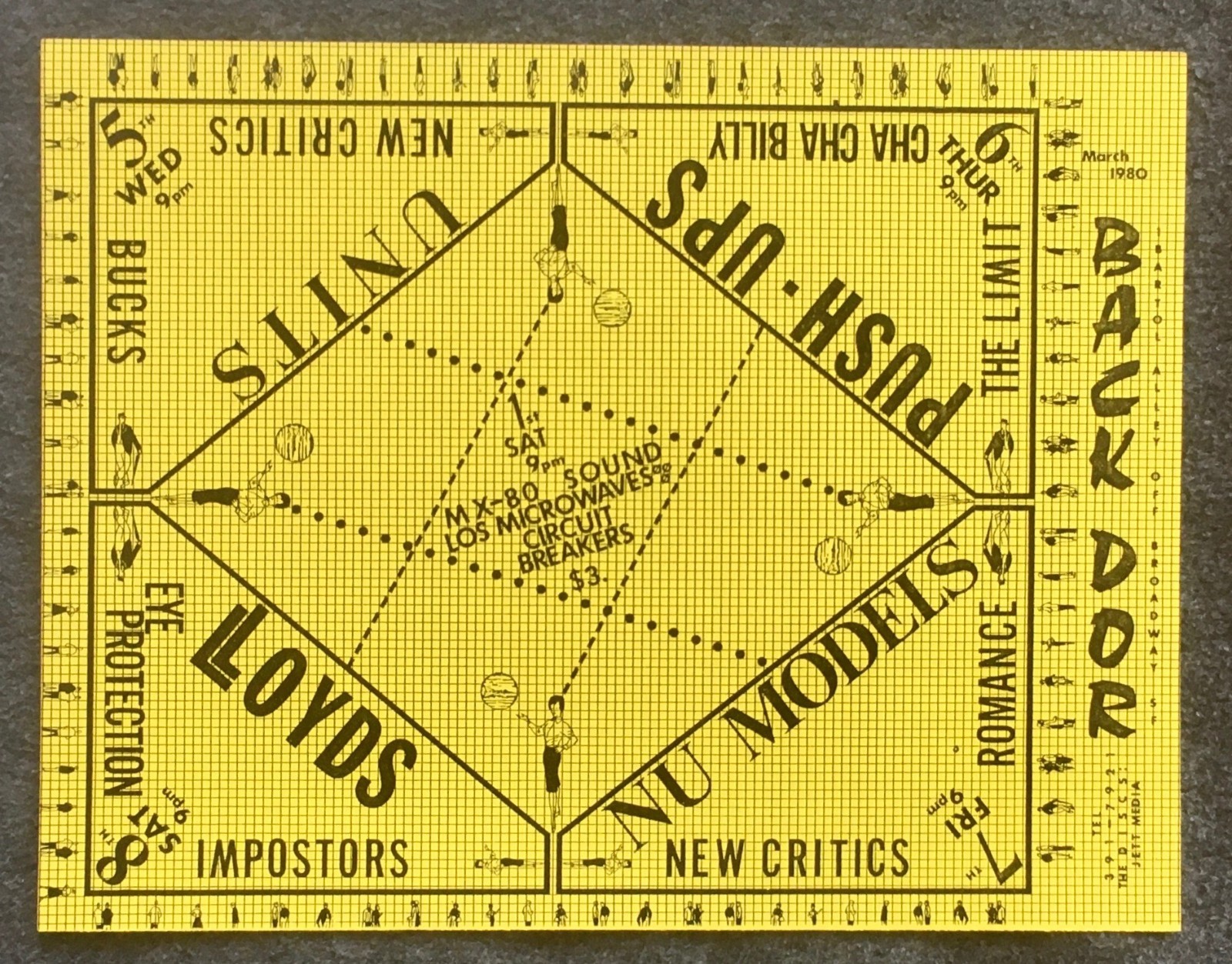 1980 Flyer MX-80 Sound Los Microwaves Units Push-Ups Back Dor SF Punk BackDor 1980 Flyer MX-80 Sound Los Microwaves Units Push-Ups Back Dor SF Punk BackDor