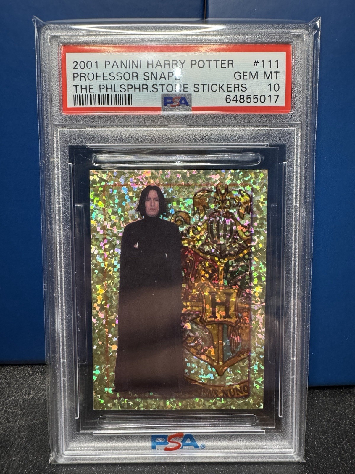 2001 Panini Harry Potter & The Philosopher’s Stone Sticker 111 Snape PSA 10