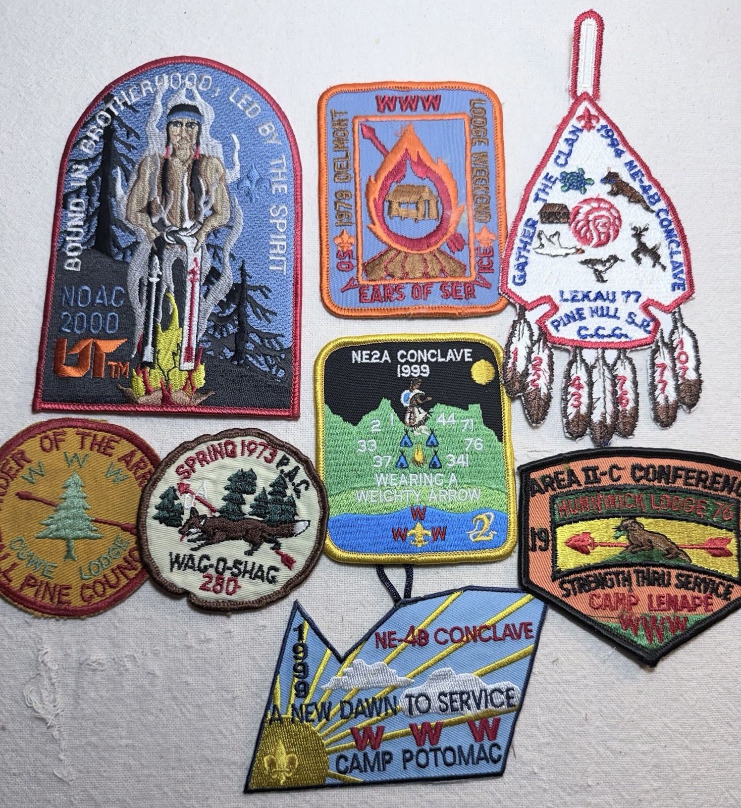 Vintage 1970s-2000s Order of the Arrow OA Boy Scouts Patch Lot – 8 Patches