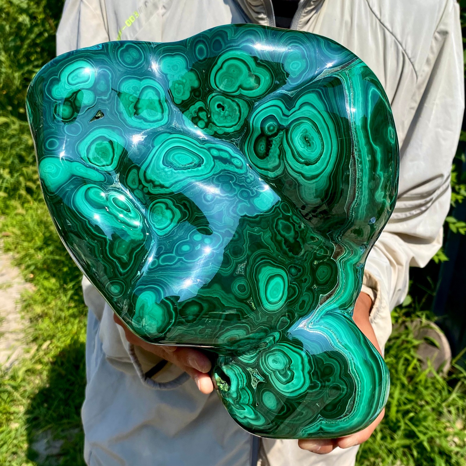 20.5LB TOP Natural Malachite crystal quartz Mineral specimen Reiki gem