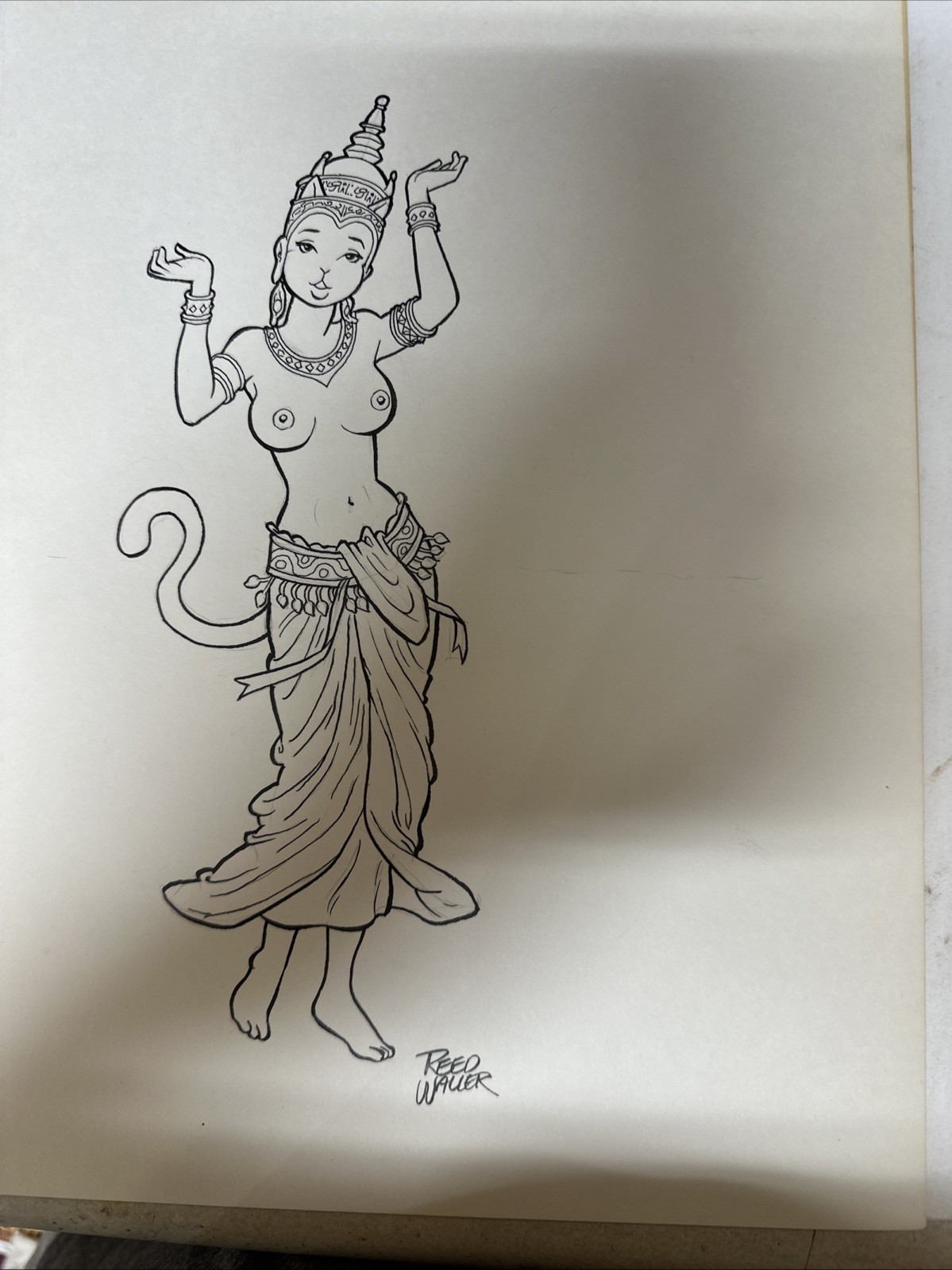 Omaha the Cat Dancer Original Signed Ink Art by Reed Waller Vintage Underground