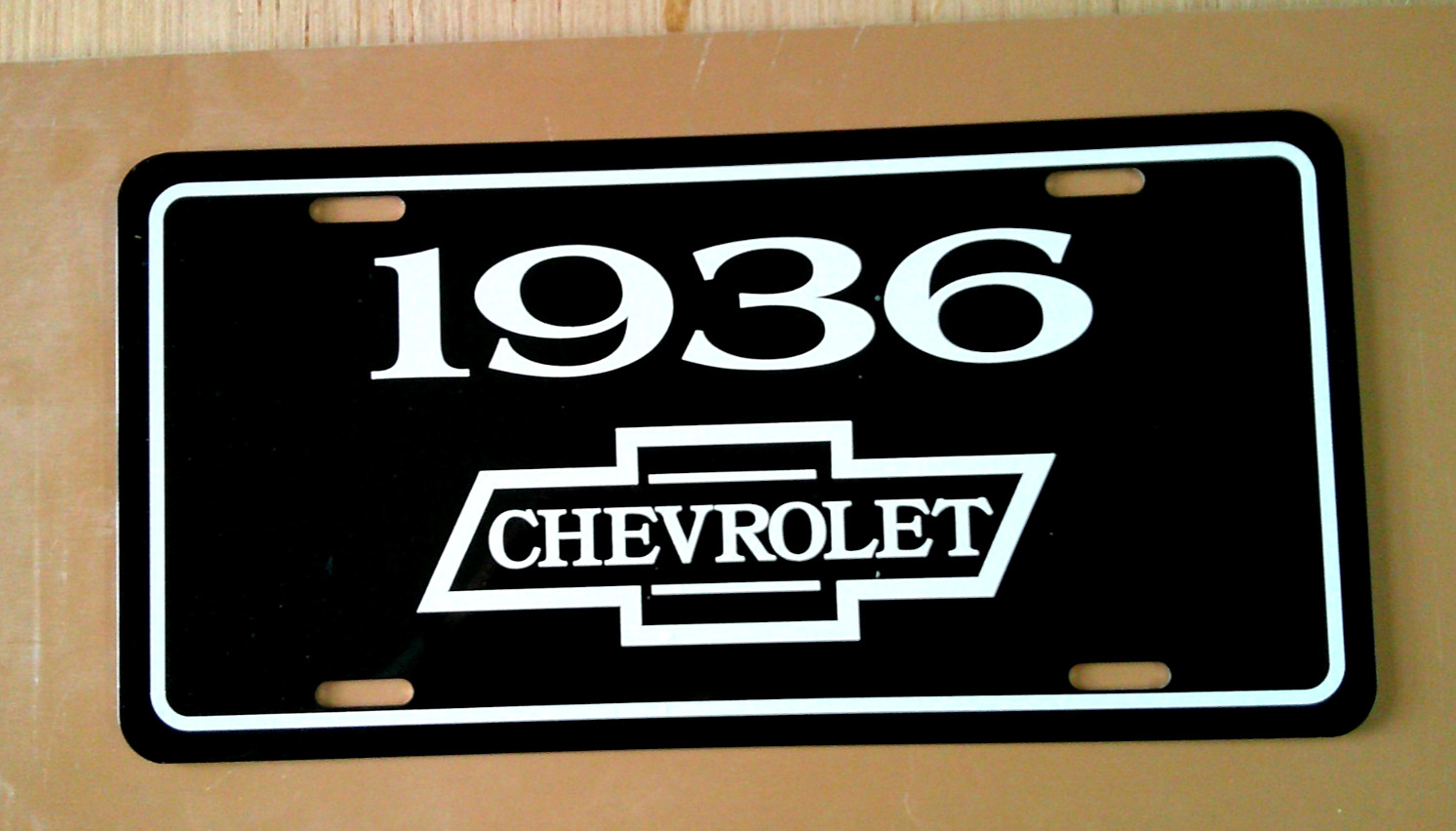 1936 Chevrolet license plate tag '36 Chevy Master Deluxe Sedan Pickup Truck