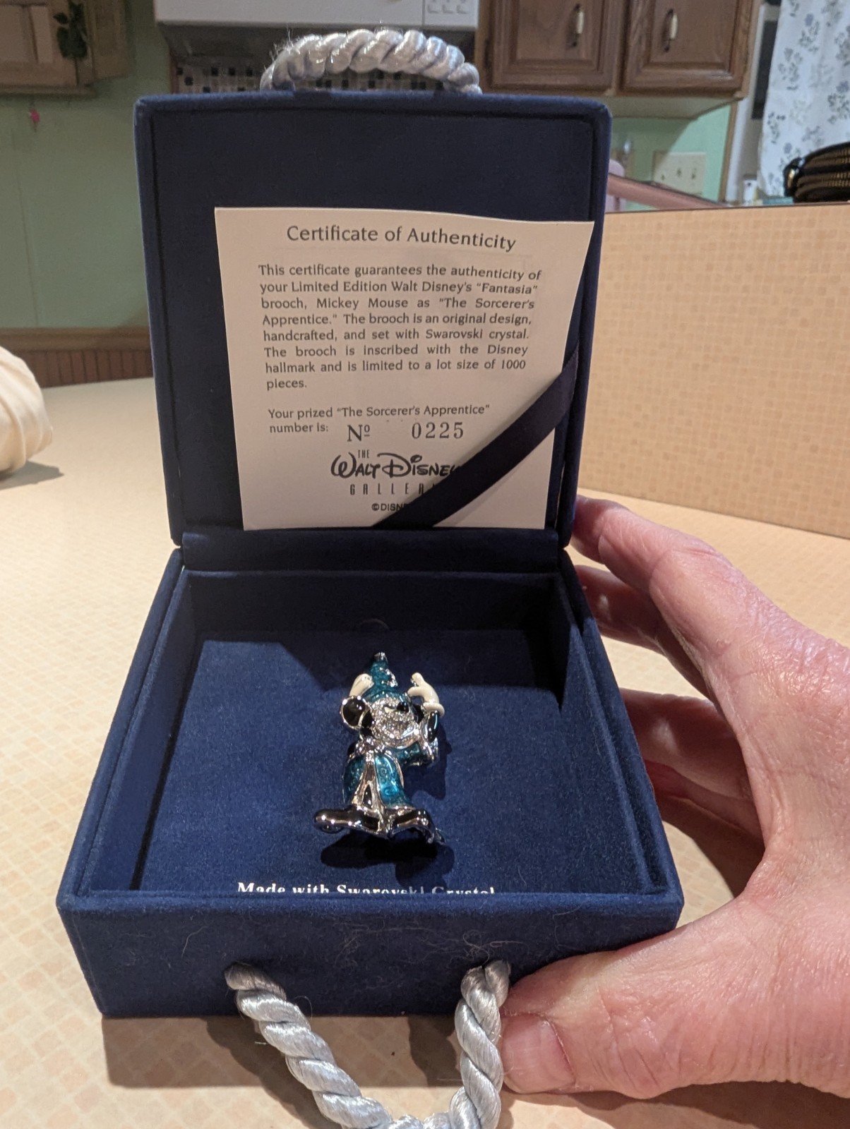 Rare Walt Disney Swarovski Fantasia Mickey Mouse Sorcerer’s Apprentice  Brooch
