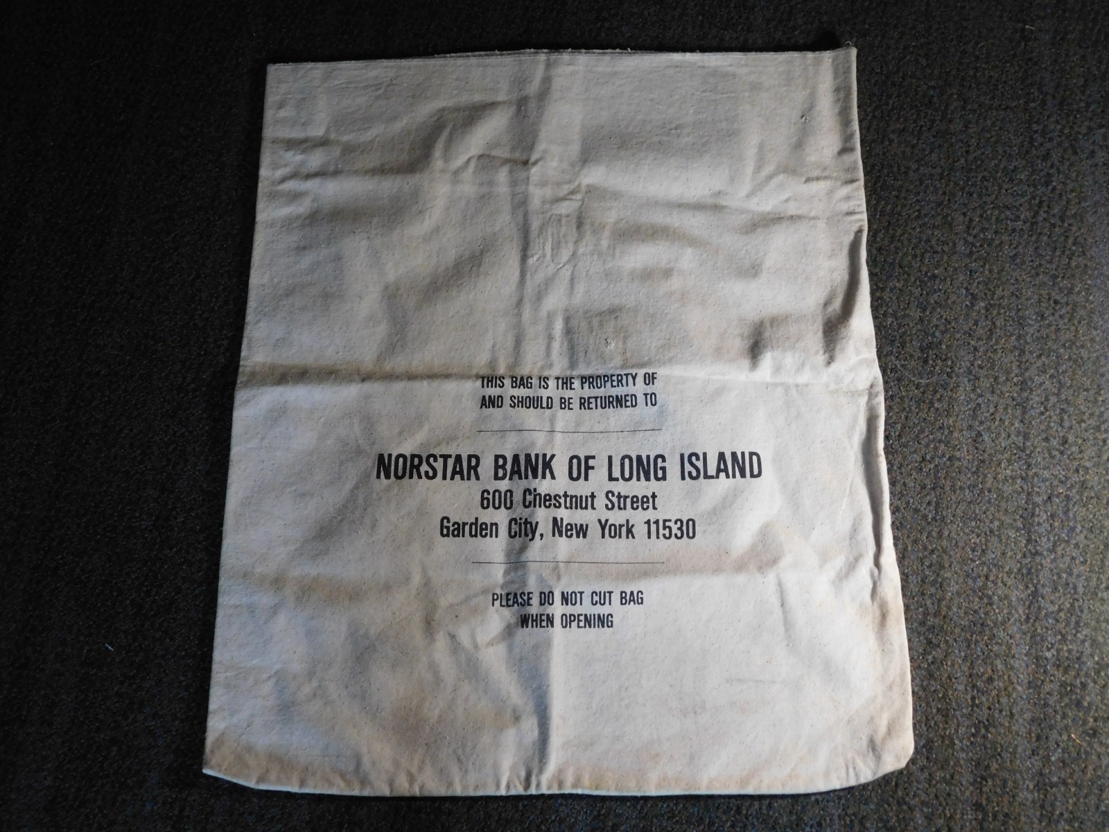 VINTAGE  LARGE BANK BAG 29