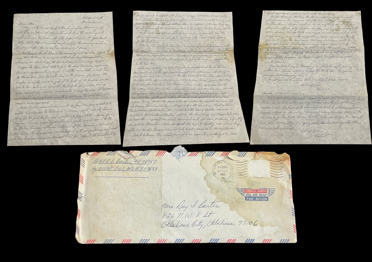 1967 Germany Letter Autobahn Von Steuben Army Hotel Ocean Liner Voyage Home