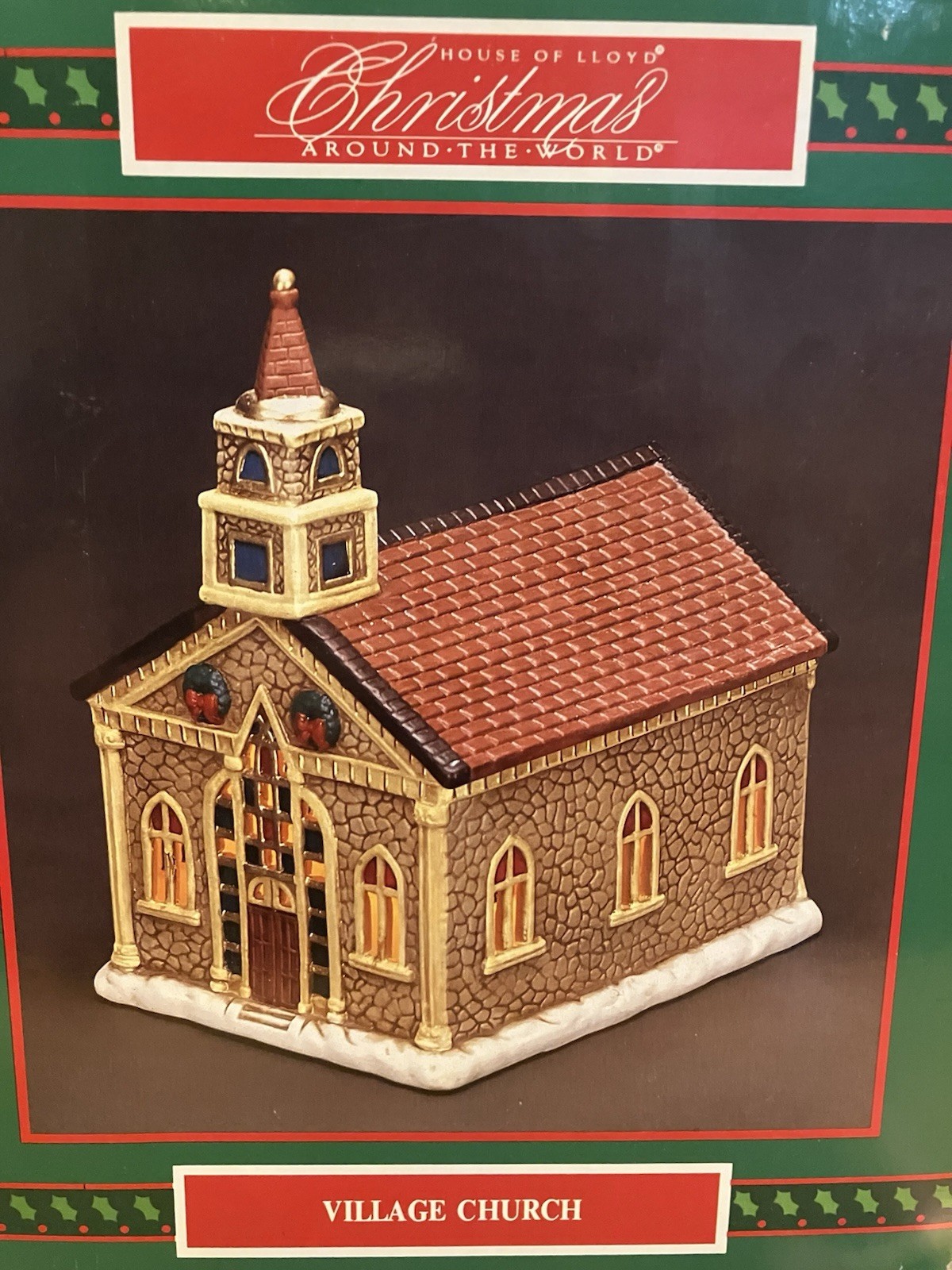Vintage House of Lloyd Christmas Around The World Village Church Stock