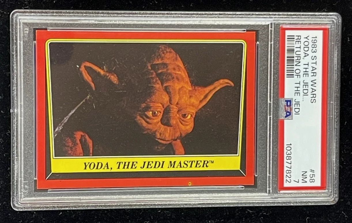 1983 Topps Star Wars Return Of The Jedi #58 Yoda, The Jedi Master PSA 7