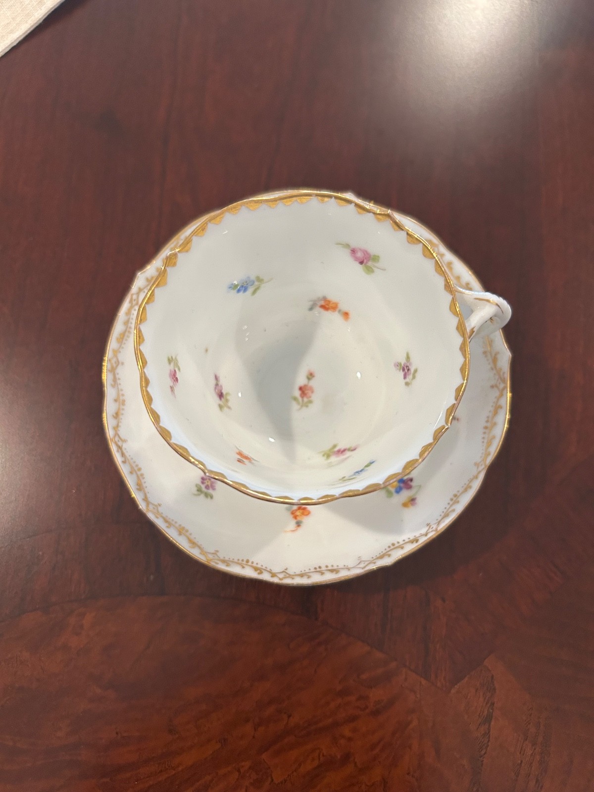 Rare antique German cup and saucer