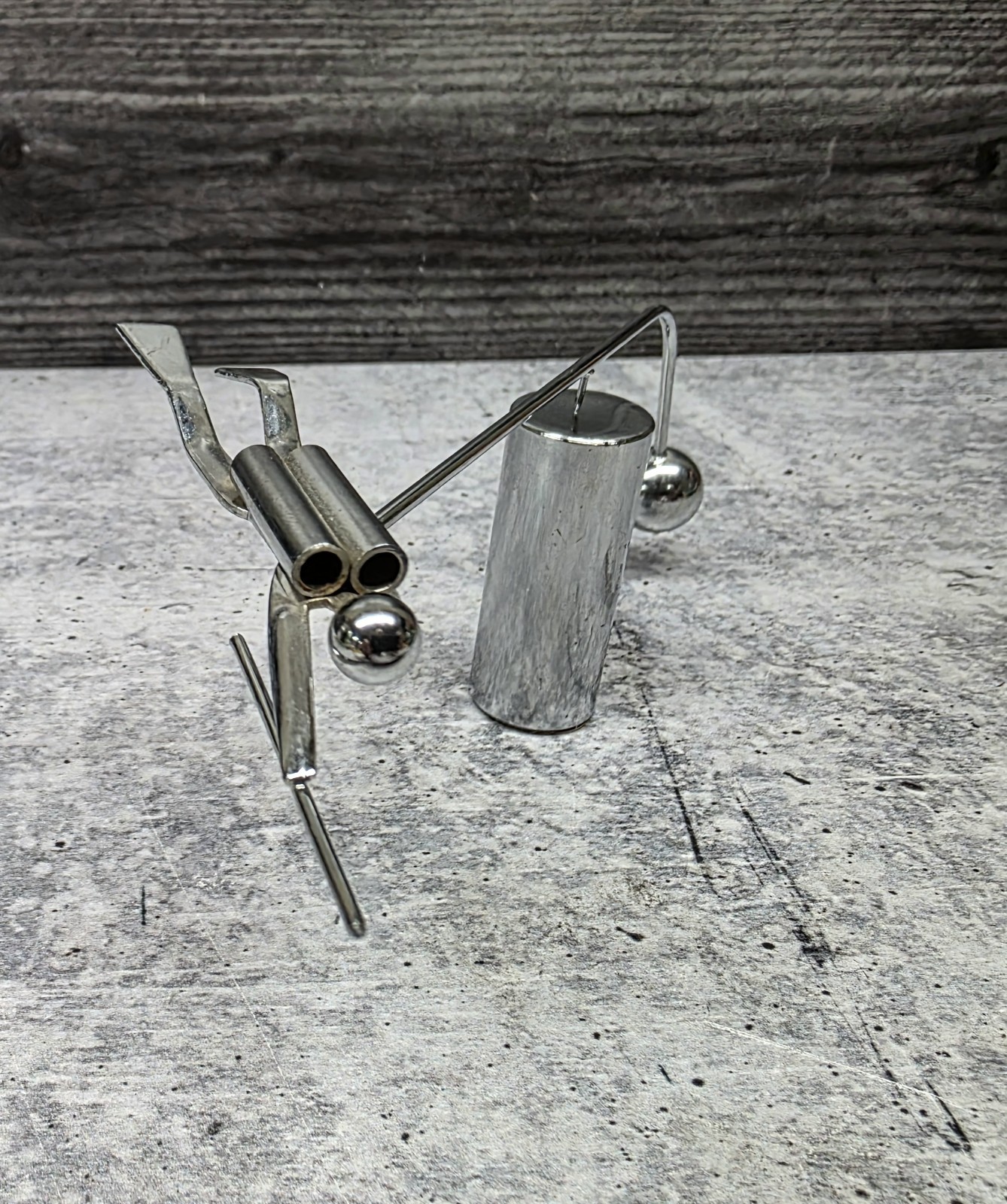 Vintage 1977 Otagiri Japan Spearfishing Scuba Diver Kinetic Balance Desk Toy