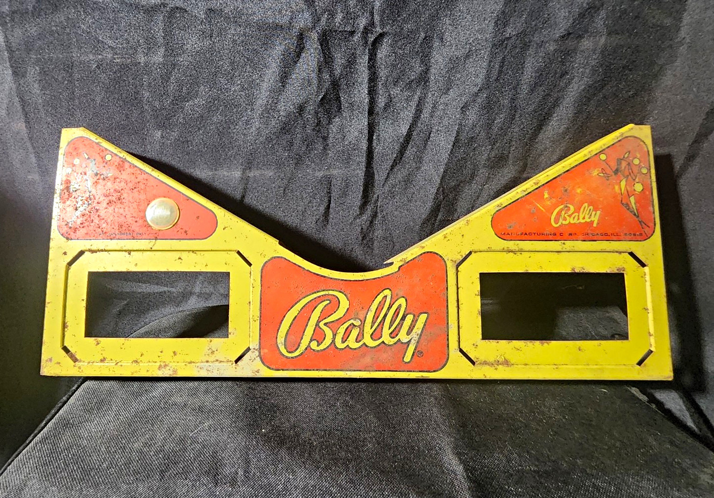 Original Vintage BALLY Arcade Cabinet Marquee / Header Panel