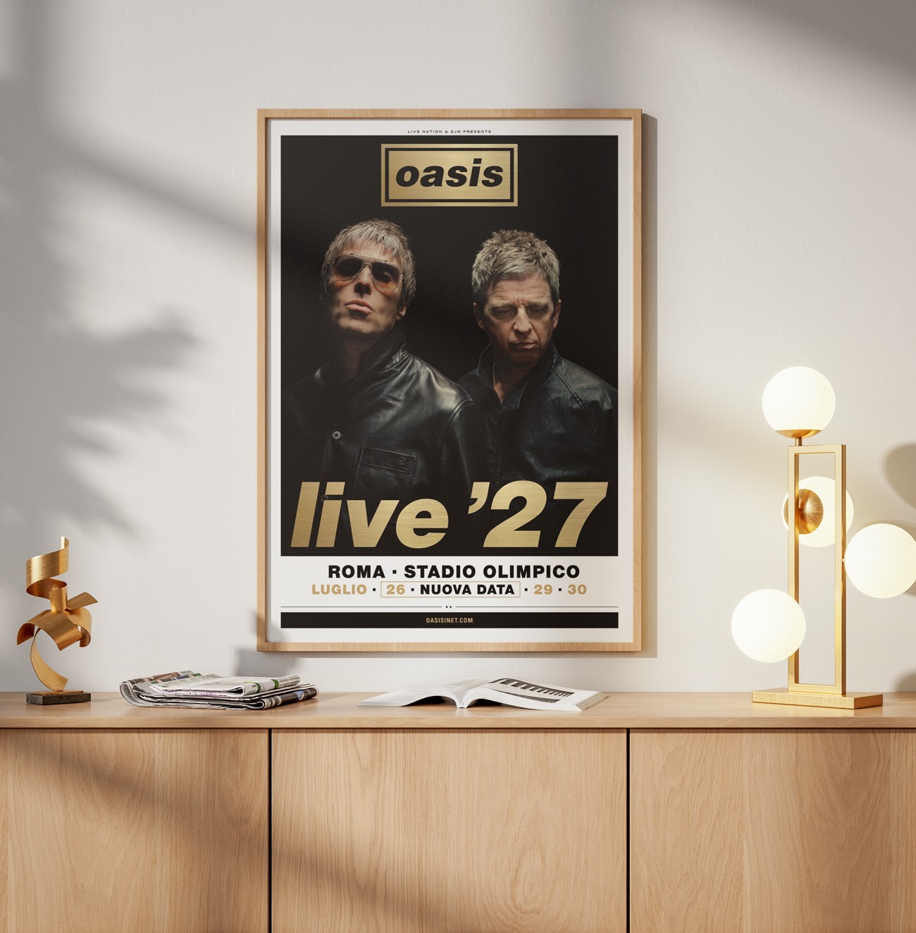 Oasis Tour - Live \'27 - Rome Rome Olympic Stadium 2027 - Poster Poster A3
