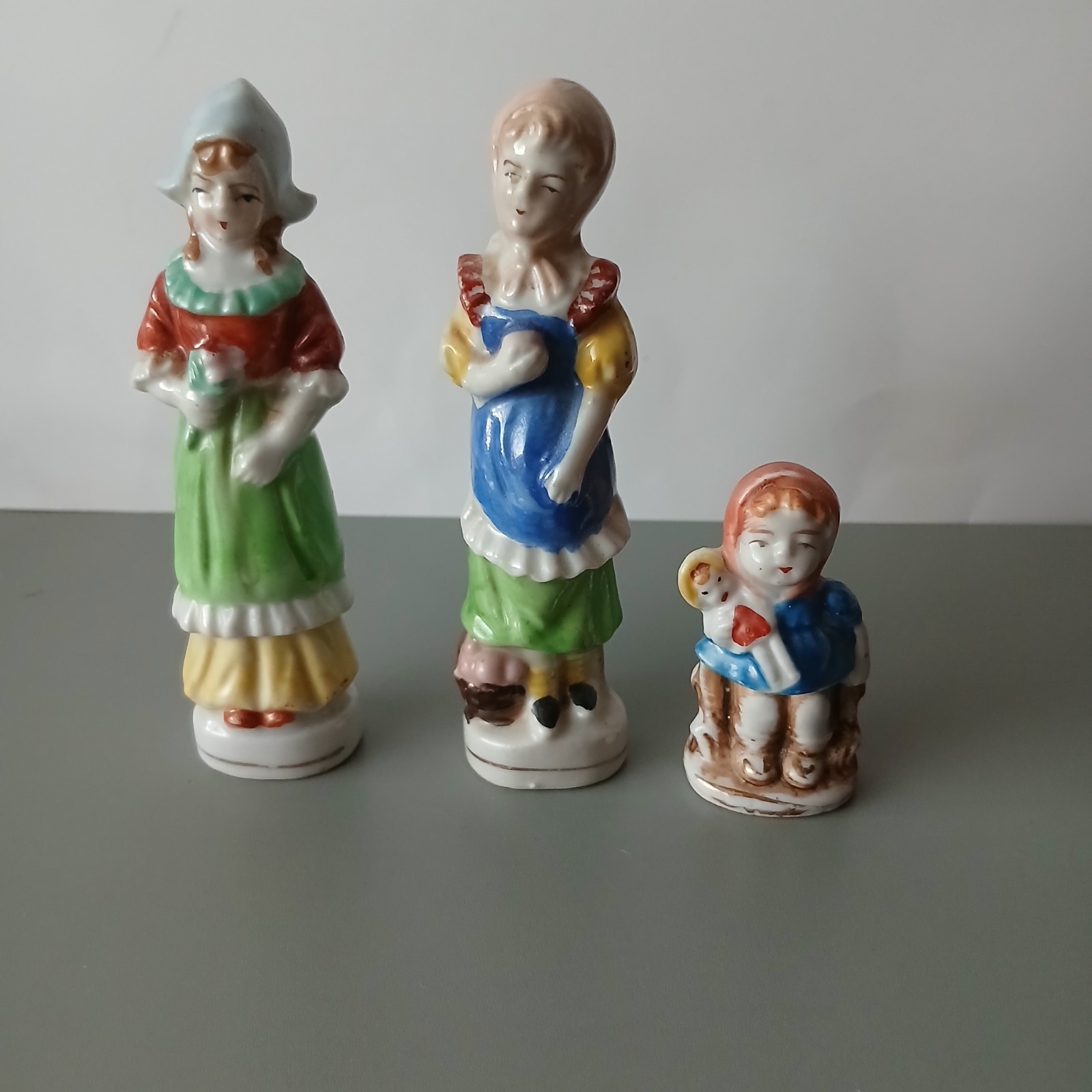 Vintage Made In Occupied Japan Porcelain Figurines Lot Of 3. Vintage Made In Occupied Japan Porcelain Figurines Lot Of 3.