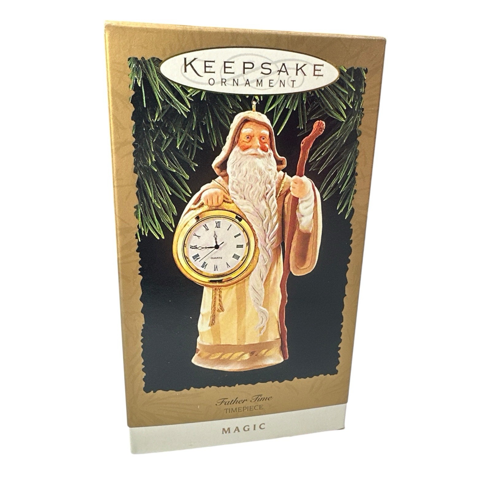 Hallmark Keepsake Ornament Magic Father Time Timepiece Clock Watch 1996