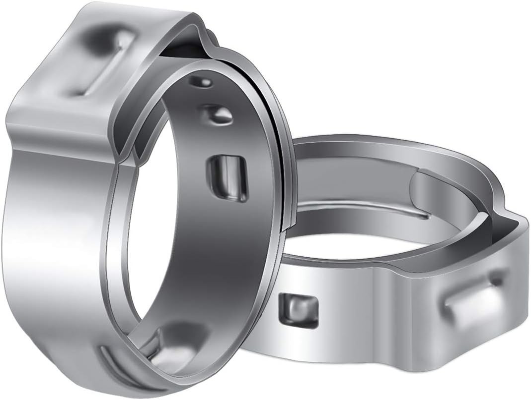 50 Pack 3/4 Inch Stainless Steel PEX Cinch Clamps for Reliable Connections