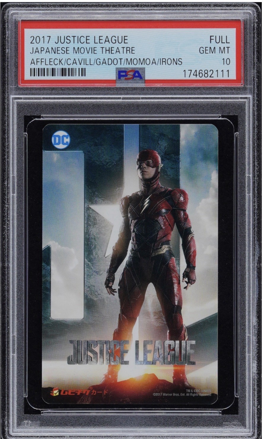 PSA 10 - 2017 JUSTICE LEAGUE japan MOVIE THEATRE TICKET d.c. comics FLASH PSA 10 - 2017 JUSTICE LEAGUE japan MOVIE THEATRE TICKET d.c. comics FLASH