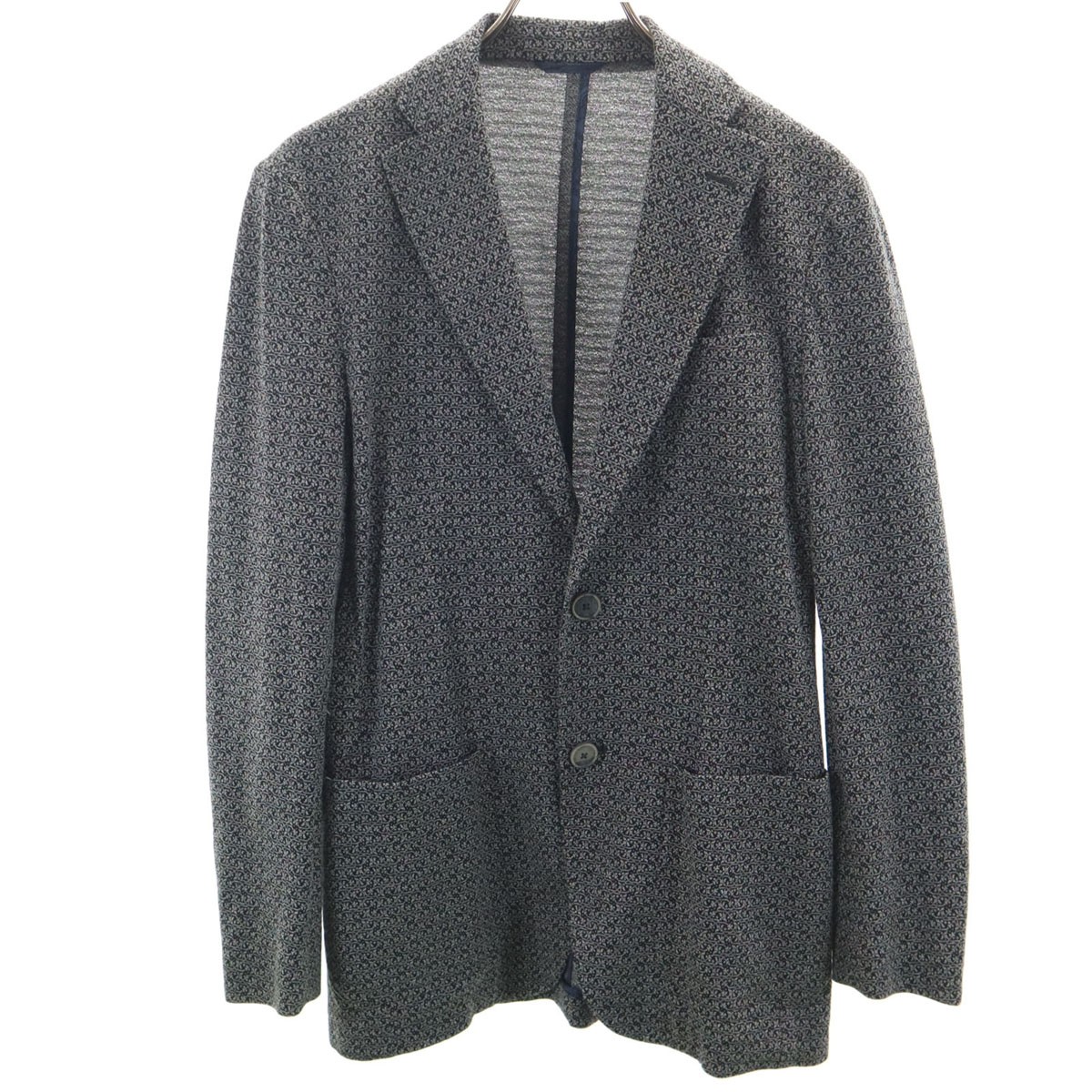ETRO Italian Tailored Mens Jacket Black Cotton Size 44 Uncon Used (Ages 14+)