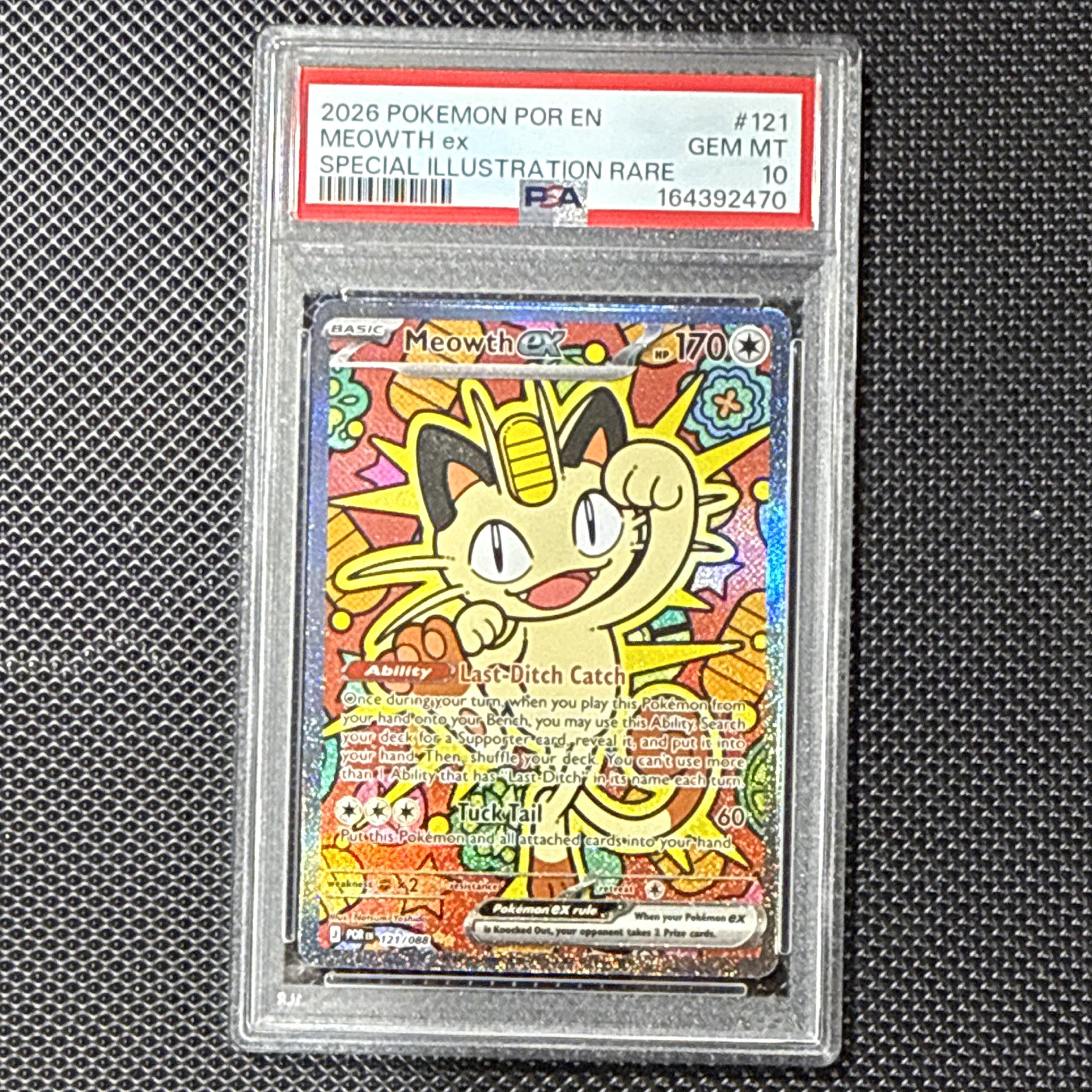 PSA 10 2026 Pokemon Meowth ex 121/088 SIR Holo Me03 Perfect Order