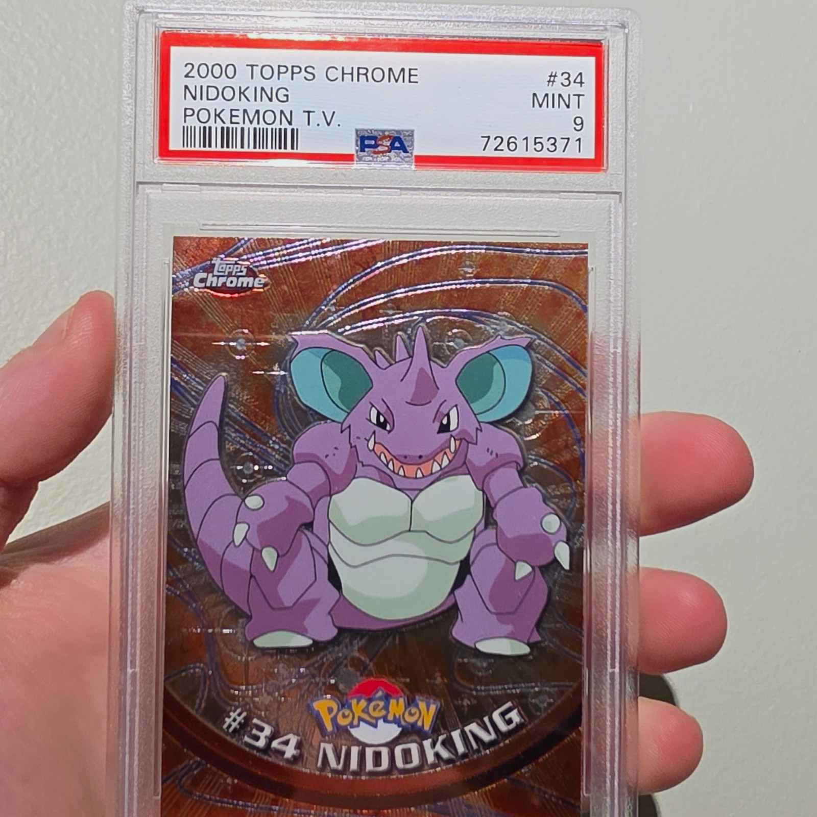 Topps 2000 Topps Chrome Pokémon TV Nidoking #34 PSA 9 