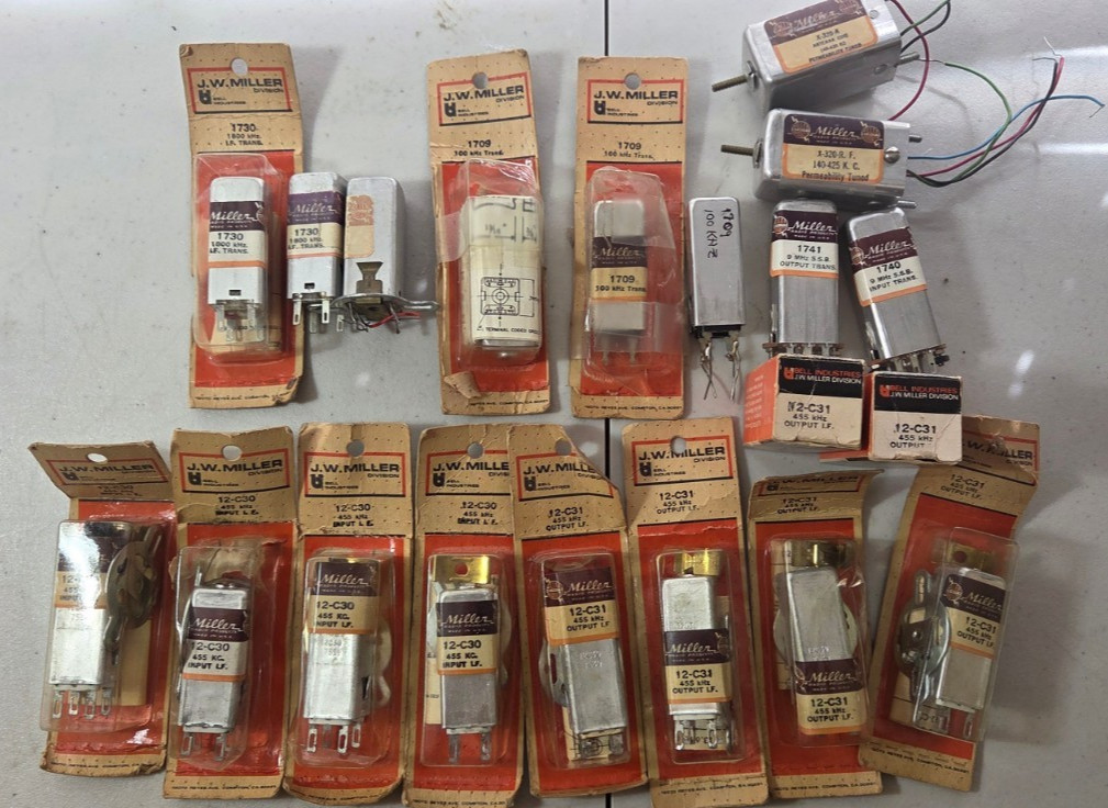 NOS lot Vintage Miller , IF coils, IF & output transformers I.F