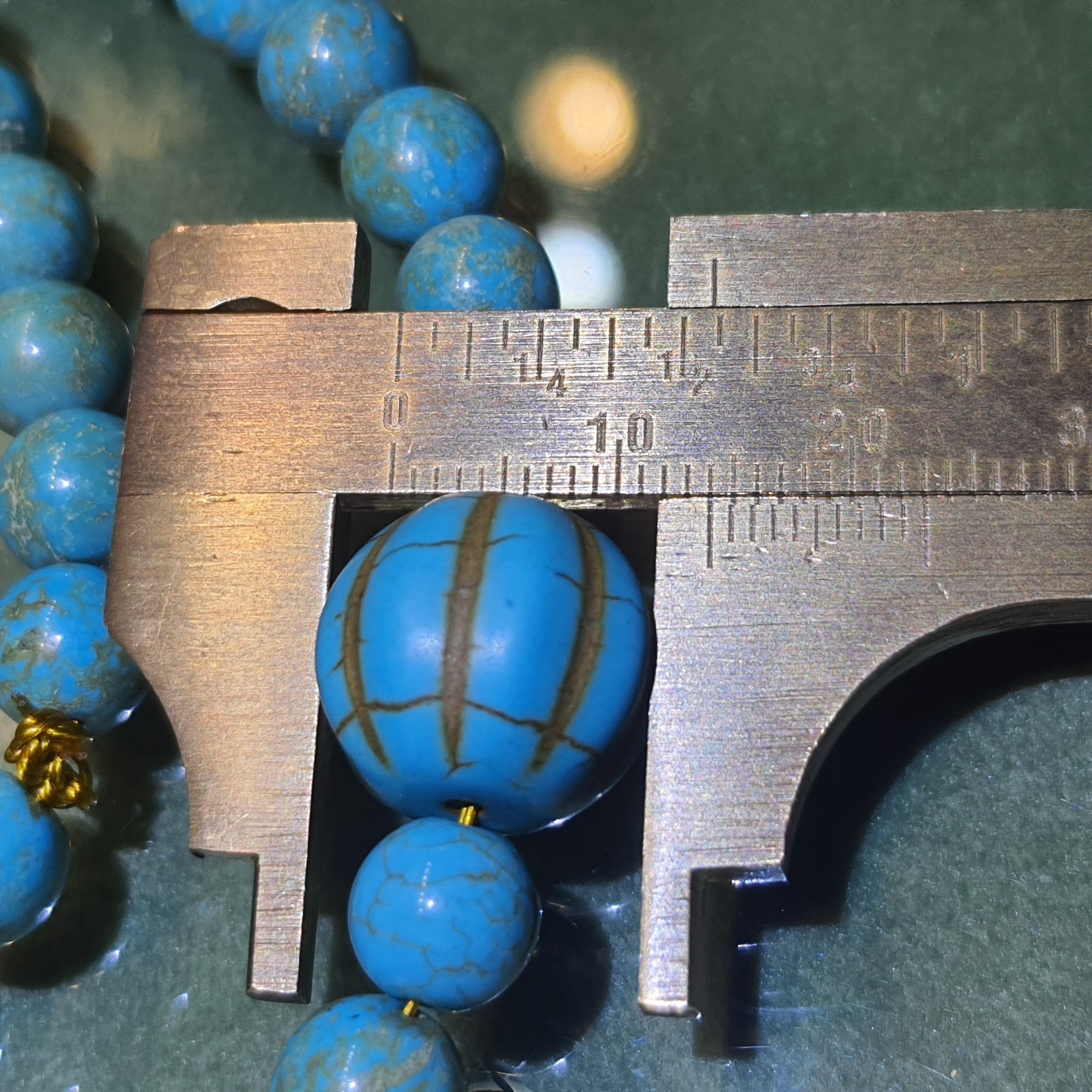 Vintage NATURAL TURQUOISE Feroza Firoza Necklace Rosary Beads Tasbih 64g
