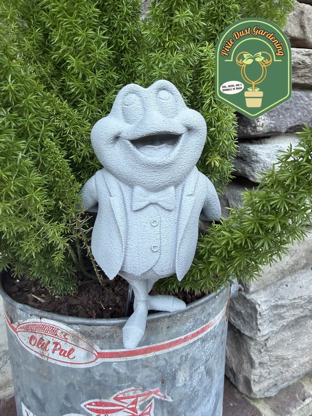 Mr. Toad Garden Statue - Flower Decor Wind Willows Haunted Mansion Prop