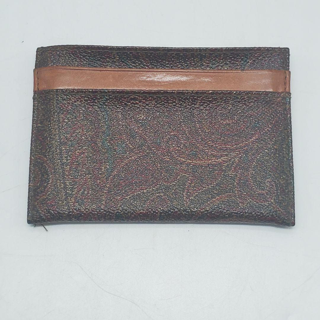 Etro Men Accessories Card Case Business Holder Paisley Pattern Flat Slim Stylish