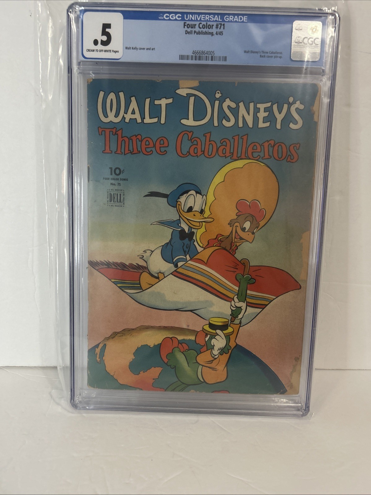 Walt Disney Three Caballeros Donald , No.71, Four Color Comic, Dell, 1944 Graded