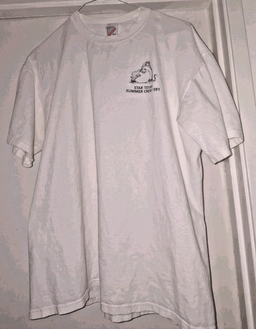 Star Tours Summer Crew 1991 XL T-Shirt Calvin & Hobbs Novelty (JERZEES)