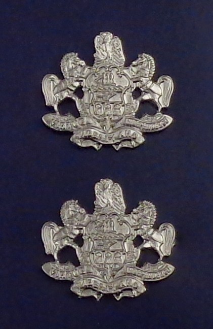Pennsylvania Coat of Arms Collar Pins Polished Silver LARGE state crest