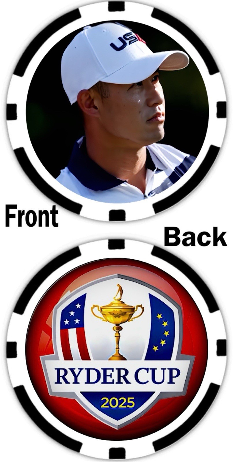 COLLIN MORIKAWA - 2025 RYDER CUP - COMMEMORATIVE POKER CHIP - 2025 RYDER CUP COLLIN MORIKAWA - 2025 RYDER CUP - COMMEMORATIVE POKER CHIP - 2025 RYDER CUP