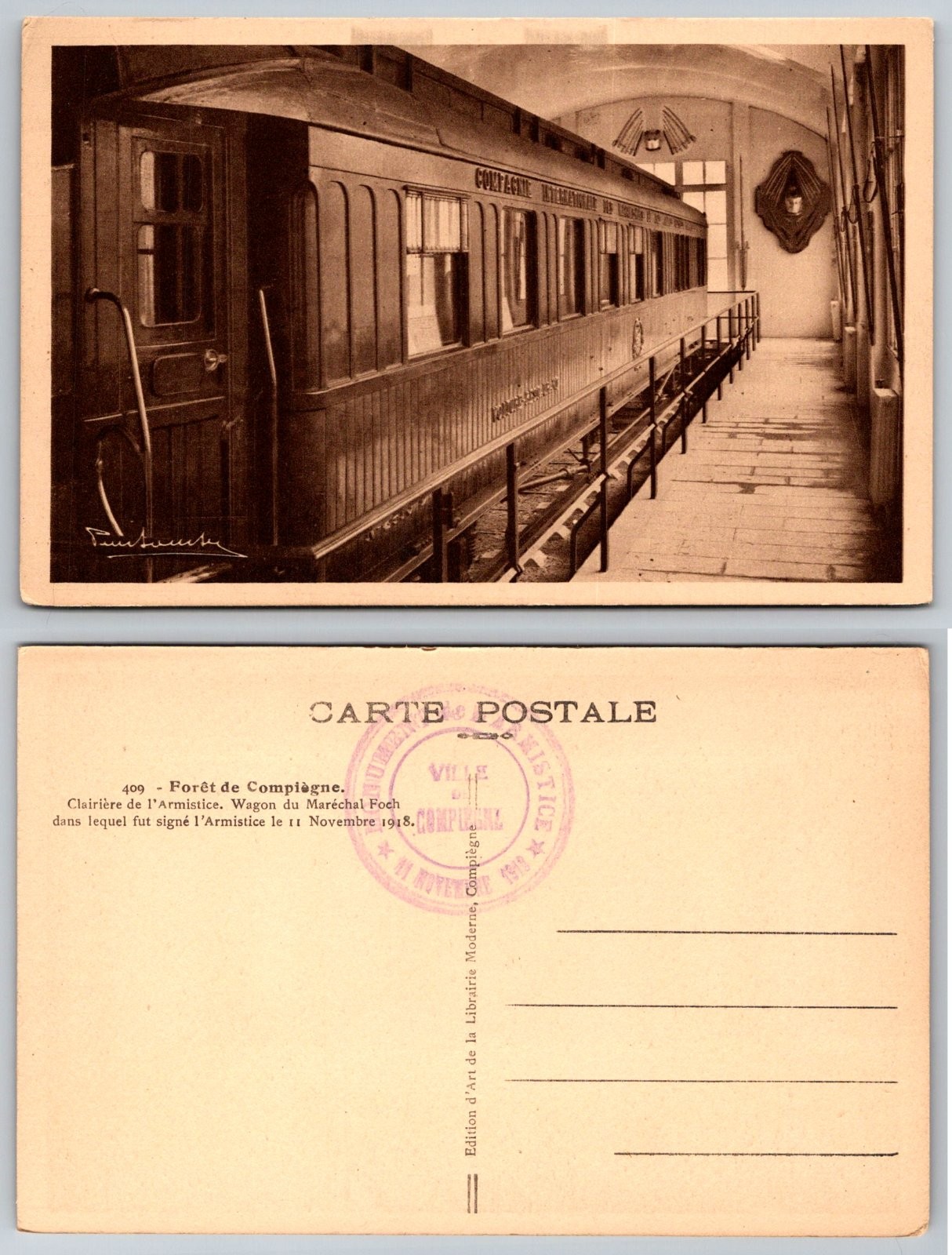 Standard Compiègne Armistice Wagon Foch Train France Postcard