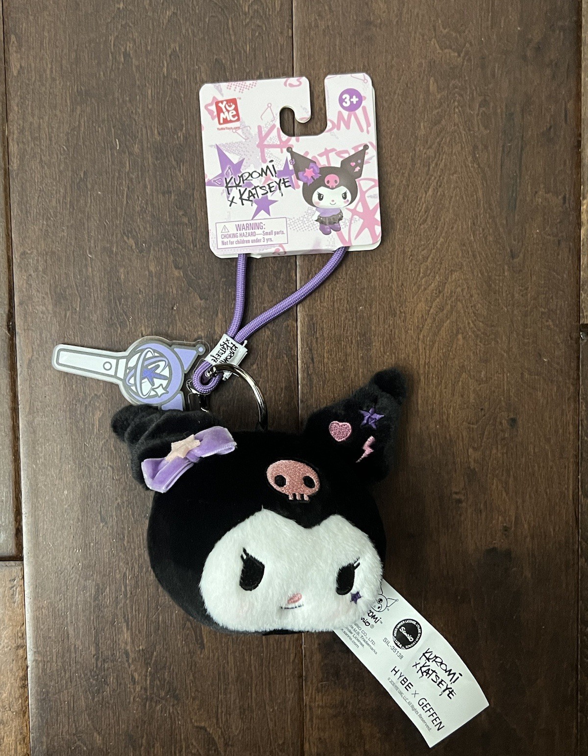 YuMe Kuromi x Katseye Plush Bag Charm with Lanyard Limited Edition New IN HAND