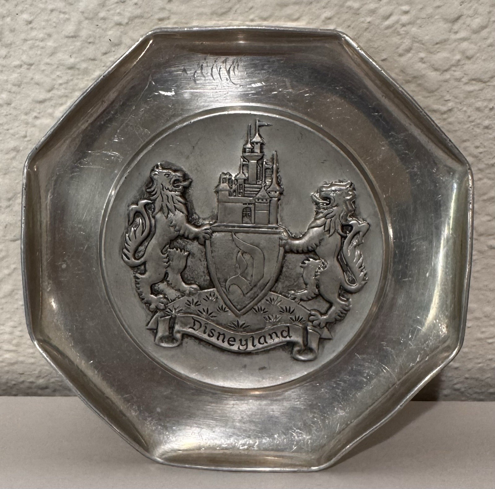 Vintage 50\'s Walt Disney Disneyland Souvenir Aluminum Trinket Dish Ashtray Swiss