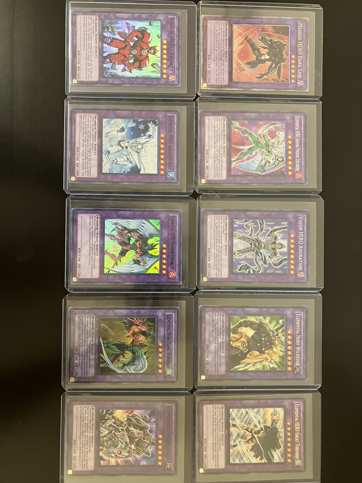 Yugioh Rare Holo Hero Cards Mint