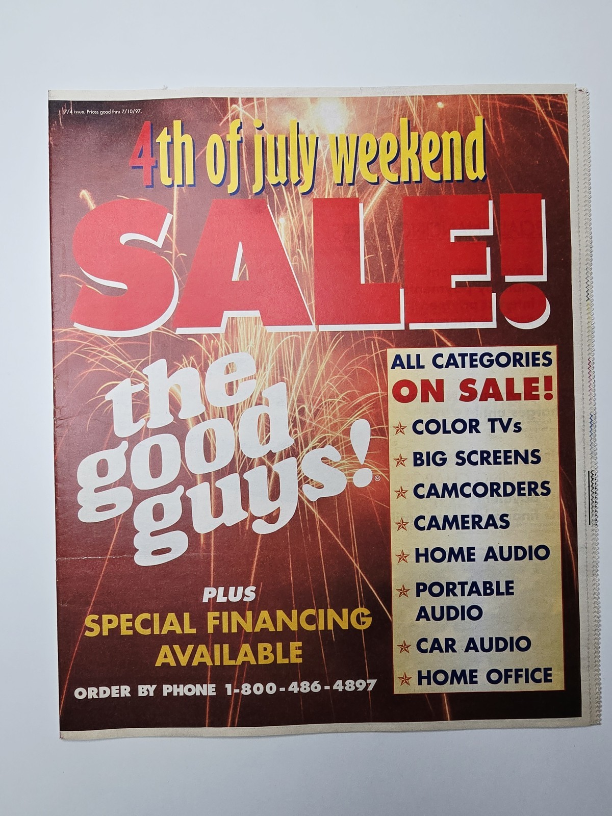1997 Good Guys Electronics Circular TVs Computers Cameras Audio Catalog Ad