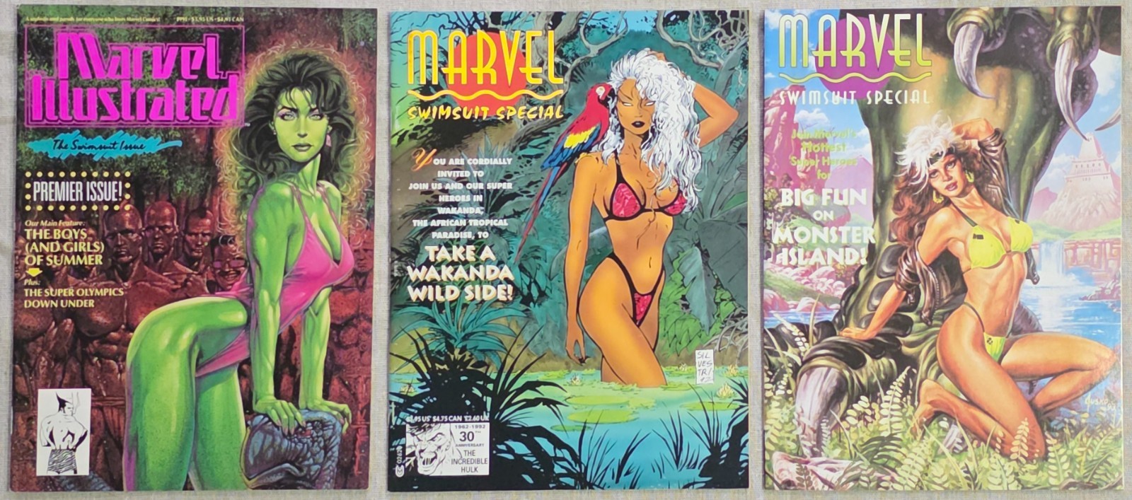 Lot x3 MARVEL ILLUSTRATED SWIMSUIT SPECIAL #1, 2, 3 (92-94) VF Lot x3 MARVEL ILLUSTRATED SWIMSUIT SPECIAL #1, 2, 3 (92-94) VF