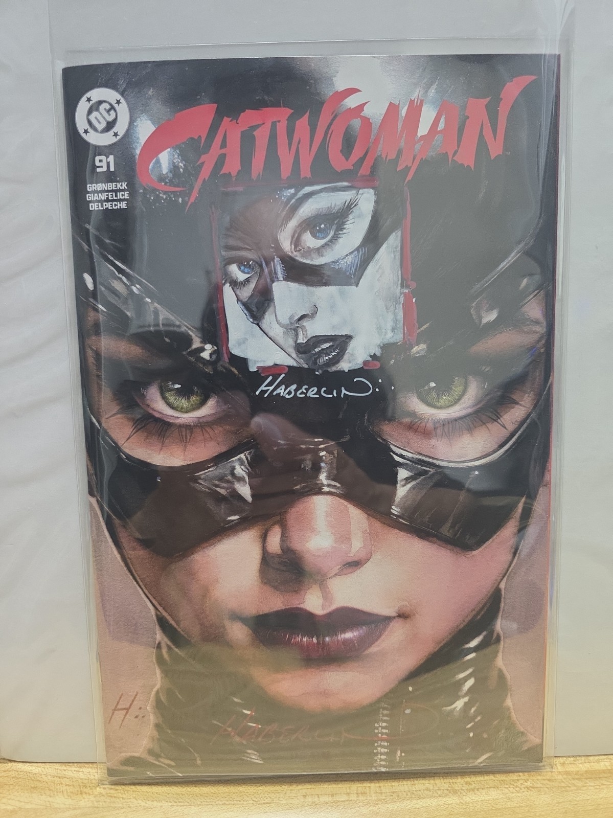 CATWOMAN #91 NYCC 2026 2X SIGNED HABERLIN W/HAND DRAWN SKETCH. 1/1 9.8 CANDIDATE