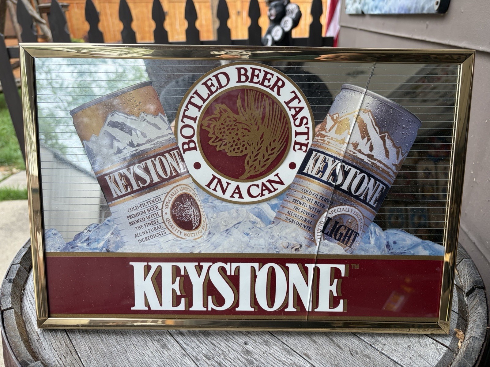 BRAND NEW IN CARDBOARD Vintage Keystone NOS Beer Mirror Sign