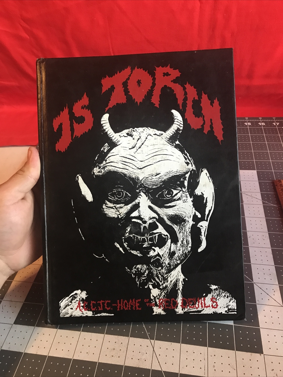 1975 Allen County Community College Burlingame Kansas Yearbook Devil Face Cover