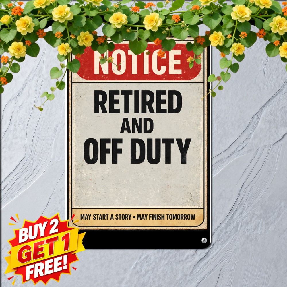 Retirement Lounge Rules Tin Sign Sarcastic Senior Gift For Men Metal Plaque 8x12