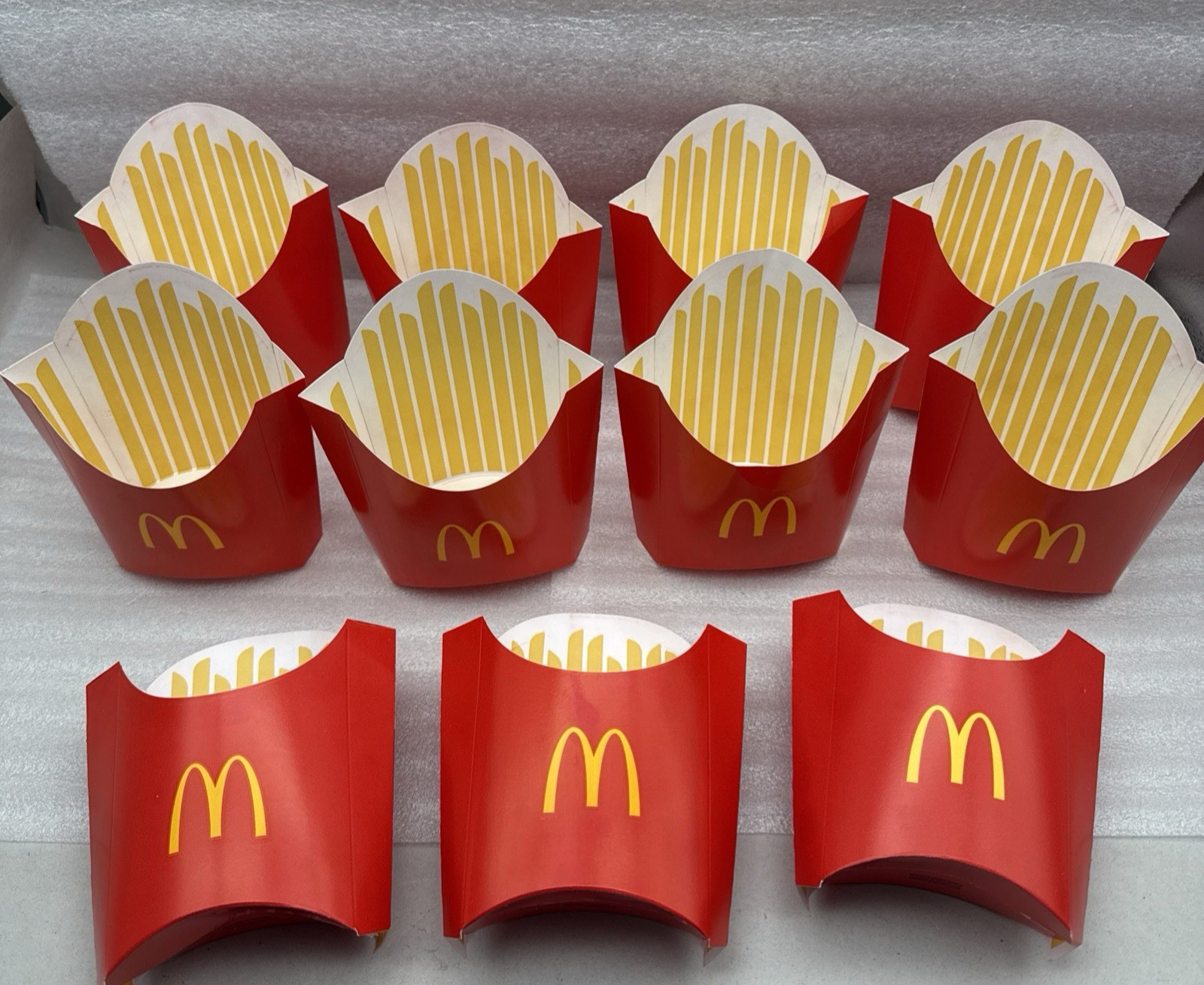 McDonald's Medium French Fries EMPTY Boxes  11 pcs USED *read...