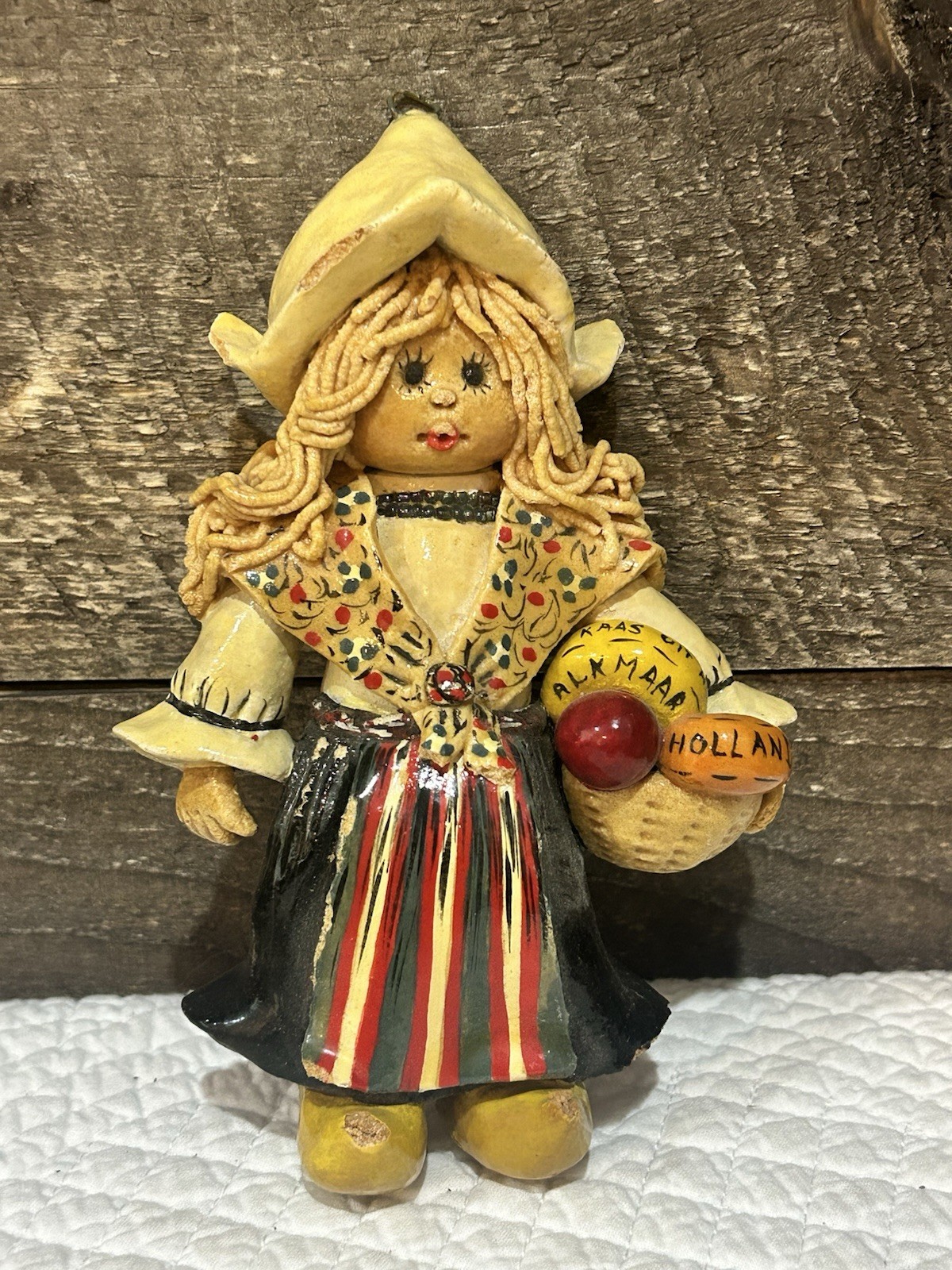 VTG Betsy Huisken DUTCH Polyclay Family Wall Decor Plaques Figurine