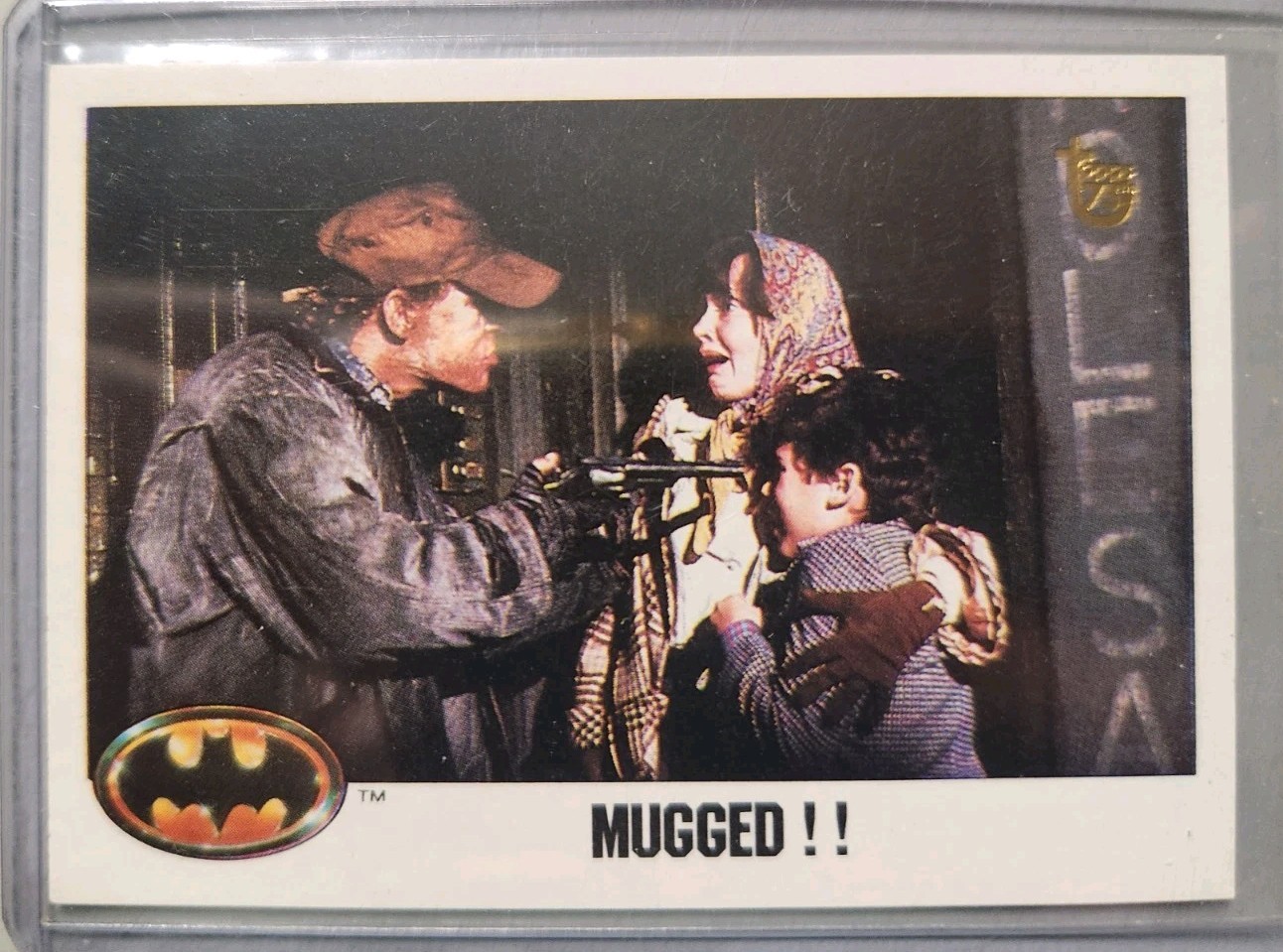2013 Topps 75th Anniversary Buyback 1989 Batman #14 Mugged Gold Stamp RARE