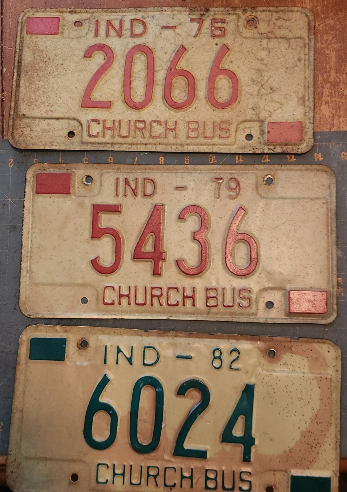 Vintage 1976 1979 1982 Church Bus Indiana License Plate Birthday MANCAVE Vintage 1976 1979 1982 Church Bus Indiana License Plate Birthday MANCAVE