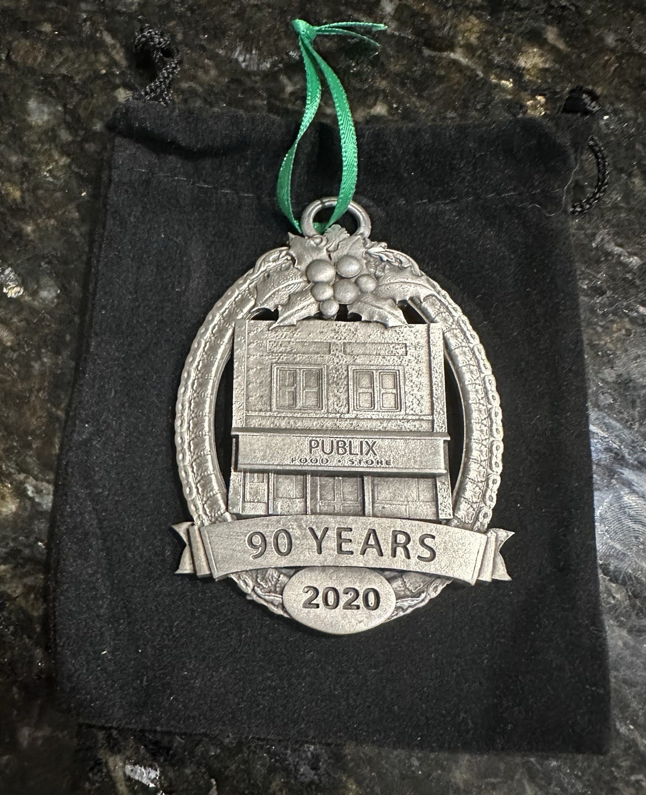 Publix 2020 Ornament Celebrating 90 Years w/Sleeve (Has Some Weight To It)