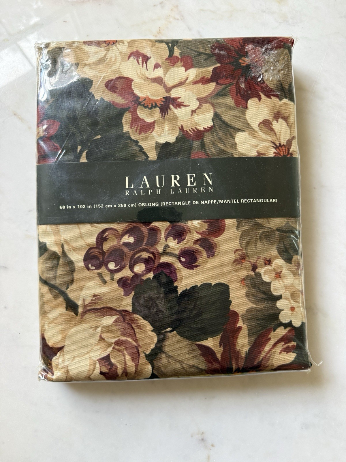 Vintage NOS Ralph Lauren floral tablecloth