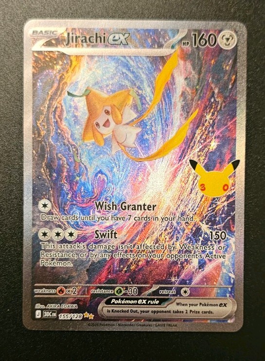 Pokémon TCG Jirachi ex 155/128 30th Celebrations SIR Holo
