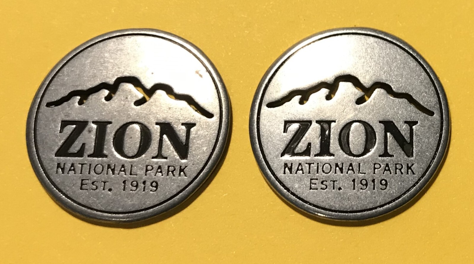 Zion National Park Cutout Ridgeline Letters Token Zion National Park Cutout Ridgeline Letters Token