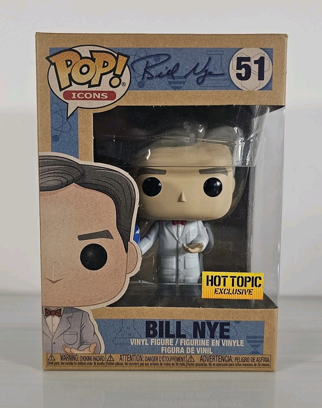 Funko Pop Icons: Bill Nye The Science Guy #51 Hot Topic Earth Day Exclusive